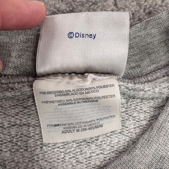 Disney Disneyland Resort Mickey Mouse Sweatshirt Gray Mens Medium VTG 90s FLAW - Picture 4 of 8